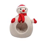 Fzaqwen Maison pour Chat, Lit de Noël pour Chat, Niche Fermée pour Chat, Lit pour Animaux de Compagnie en Flanelle et éponge Auto-chauffante, Convient Aux Cha, S