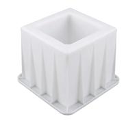 Fzaqwen Moule à Brique Béton Creux Coffrage Brique Béton Réutilisable Outil de Moulage Polypropylène Résistant Finition Lisse Facile à Utiliser Adapté, CarrÉ