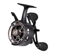 Fzaqwen Moulinet de Pêche Compact Rapport 3.2 1 Alliage Métal Roulements Métalliques Poignée Confortable Léger Convient Pêche Rivière Mer Réservoir, Main Droite Noire