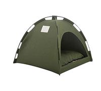 Fzaqwen Niche pour Chats Errants D'extérieur avec Tissu Oxford Imperméable et Tapis Auto-Chauffant. Conception Semi-fermée, Idéale pour Garage, Balcon Ou, 50x50cm Vert