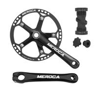 Fzaqwen Pédalier Vélo Pliant MEROCA Pédale Manivelle Plateau Transmission Corps Métal Léger Interface d'Axe Circulaire pour, Manivelle Gauche Et Droite + Boîtier De Pédalier + Plateau 45T