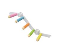 Fzaqwen Perchoir en Bois avec Ventouse, Jouet pour Cage à Perroquet, Support pour Perruches Calopsittes, Perruches Ondulées, Merles Bleus, Styler Un