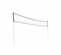 Fzaqwen Portable Réseau de Volleyball Ensemble de Jeu Extérieur avec Filet Poteaux Ballon Pompe Accessoires d'ancrage Plaques en PVC PP Réglage de Hauteur