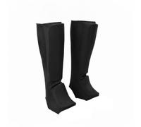 Fzaqwen Protège Tibia Arts Martiaux Protège Jambe Protège Tibia Cheville Protège Pied Manchon Fermeté Élastique Textile Respirant Résistant à L Usure en Coton, Array, Noir Épais, XL