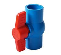 Fzaqwen Robinet à Bille PVC Tuyau Robinet D'Arrêt Poignée Manuelle Assemblage Vanne Compacte Résistance Convient pour Arrosage Piscines Aquaculture Tr, bleu 32mm