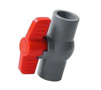 Fzaqwen Robinet à Bille PVC Tuyau Robinet D'Arrêt Poignée Manuelle Assemblage Vanne Compacte Résistance Convient pour Arrosage Piscines Aquaculture Tr, gris 20mm
