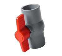 Fzaqwen Robinet à Bille PVC Tuyau Robinet D'Arrêt Poignée Manuelle Assemblage Vanne Compacte Résistance Convient pour Arrosage Piscines Aquaculture Tr, gris 40mm