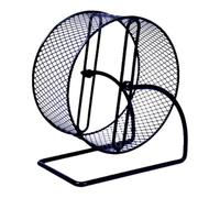 Fzaqwen Roue d'exercice pour Hamster Accessoire Cage Animal Roue Robuste Silencieuse Support Grillagé Adaptée pour Rats Souris Hérissons Chinchillas Utilisati, S