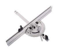 Fzaqwen Table de Scie Guide à Onglet Accessoire Universel Découpe Bois Aluminium Alliage Marques Visibles Convient Aux Projets de Bricolage Fabrication Artisa, Gauge 41cm Arrière Arrêt