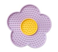 Fzaqwen Tapis à Lécher pour Chiens et Chats, Distributeur de Croquettes Anti-glouton pour Chiens, Coussinet Au Beurre de Cacahuète, Jouet D'enrichissement, Violet