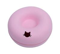 Fzaqwen Tunnel pour Chat en Feutre en Forme de Donut, Pouvant Accueillir Plusieurs Chats, Lavable, avec Fermeture éclair Amovible, Universel et Adapté à Toute, Rose 60cm