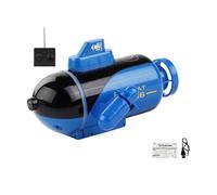 Fzaqwen Véhicule sous-Marin Jouet Plastique Télécommande Bateau Submersible Arrêt Intelligent Électrique Adapté aux Enfants Piscines Bain, Bleu