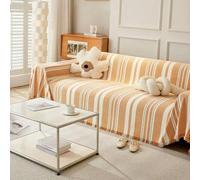 FZBANG Housse de canapé Universelle en Tissu crème antidérapant, Couverture complète pour accoudoir, Couverture pour Avion