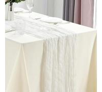 FZBANG Lot de 10 chemins de Table en Gaze 40 x 270 cm pour Mariage, fête prénuptiale, Anniversaire