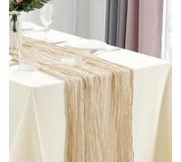 FZBANG Lot de 10 chemins de Table en Gaze 40 x 270 cm pour Mariage, fête prénuptiale, Anniversaire