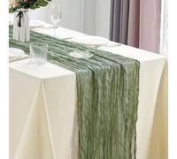 FZBANG Lot de 10 chemins de Table en Gaze 40 x 270 cm pour Mariage, fête prénuptiale, Anniversaire