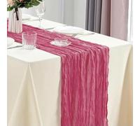 FZBANG Lot de 10 chemins de Table en Gaze 40 x 270 cm pour Mariage, fête prénuptiale, Anniversaire
