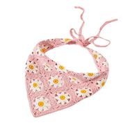 FZBNSRKO 1 lot de bandanas au crochet, foulard à cheveux, foulard tricoté au crochet, bandanas à cheveux floraux pour femmes et filles, rose