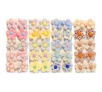 FZBNSRKO Lot de 40 petits élastiques colorés en forme de fleur pour queue de cheval pour cheveux fins - Bébé, tout-petit, enfants, adolescentes (style 2)