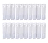 FZBNSRKO Lot de 50 déodorants ovales vides transparents givrés pour baume à lèvres - Mini conteneurs rechargeables pour voyage à main, déodorants à faire soi-même, transparent givré, 100 pièces