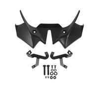 FZCSIMR Aile Fixe Moto pour Z650 Z 650 2020-2024 2023 Kit Déflecteur D'aile Aérodynamique Spoiler Avant Moto Naked Downforce Spoilers Aileron Moto(Noir)