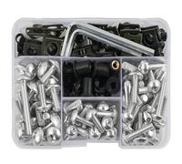 FZCSIMR Écrous Pare-Brise Kit Complet Vis Et Écrous Carénage pour Aprilia Kit visserie Moto(Argent)