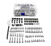 FZCSIMR Écrous Pare-Brise pour Y&amaha YBR 125 250 YFM 400 700 YFZ 350 pour Banshee YP 400 pour Majesty YX600 pour Moto Radian Pare-Brise Carrosserie Carénage Boulons Vis Kit visserie Moto(Argent)