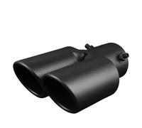 FZCSIMR Embout D'échappement Universel Double Sortie en Acier Inoxydable pour Voiture 1 Pièce Gorge arrière Queue(Noir)