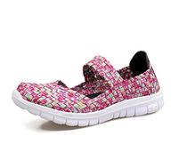 FZDX Chaussures à la Main élastique tissé à la Main Glisser sur Les Chaussures de Marche de Mode Respirant léger, 10 Couleurs, 8 Tailles