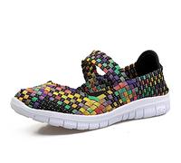 FZDX Chaussures à la Main élastique tissé à la Main Glisser sur Les Chaussures de Marche de Mode Respirant léger, 10 Couleurs, 8 Tailles