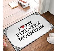 FZFN Accessoires de salle de bain pour camping-car Tapis d'extérieur en mousse à mémoire de forme | I Love My Pyrenean Mountain Modern Area Mom (50 x 80 cm)