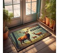 FZFN Alaska's Wild Adventure : Chumavik Son Hunter's Elk Expedition Scatter Chemin de table lavable | Décorations de porte d'automne durables et lavables en mousse à mémoire de forme pour salle de