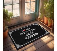 FZFN Carpet Large Fall Door I Love My Scottish Skye Terrier | Tapis de bain super absorbant et antidérapant pour porte d'entrée de ferme, idéal pour la décoration de la maison et du bureau (65 x 90 cm