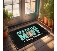 FZFN Cottage Core Decorations Tapis de bain de camping personnalisé - Instructeur de plongée certifié Moff Diving absorbant l'eau, baignoire à profil bas, antidérapant pour taupe (40 x 60 cm)