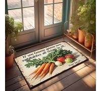 FZFN Décoration de bar pour la maison, cultivez vos propres légumes pour la victoire en tous. Paillasson décoratif extérieur, grand tapis de bienvenue extérieur (40 x 60 cm)