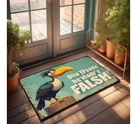 FZFN Décoration de bar pour la maison - Toucan aventureux - Favorise le leadership honnête - Décoration extérieure - Grand tapis de bienvenue extérieur (40 x 60 cm)