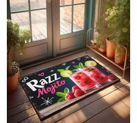 FZFN Décoration d'intérieur pour homme Raspberry Mojito : un paillasson classique à la menthe rafraîchissante, décoration de piscine, paillasson uni pour travaux manuels (65 x 90 cm)