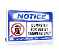 FZFN Décoration murale humoristique avec inscription « Benne à ordures » pour une utilisation par les campeurs uniquement pour la ferme - Amour personnalisable (20 x 30 cm)