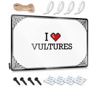 FZFN Decorations Stuff for Men Plaque en étain personnalisée, Ideas résistante à la décoloration avec inscription « I Love Vultures » pour la maison et la cuisine | Décoration vintage industrielle