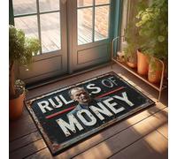 FZFN Dorm Sweet Dorm Paillasson Rules of Money : A Man'S Guide to Wealth Management Paillasson Décoration de chambre d'adolescent Tapis de bienvenue pour salle de classe (40 x 60 cm)