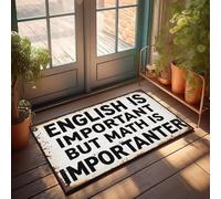 FZFN English Is Important But Math Is Importanter. Paillasson antidérapant durable et imperméable pour intérieur (40 x 60 cm)