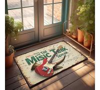 FZFN Farmhouse Welcome Mat Where Words And Tail Music Speak: A Guitar'S Melodic Tale Paillasson Pool Stuff Home Bar Accessoires (65 x 90 cm)