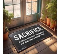 FZFN Give Up Something That Matters For Something Else Matters More. Fléchettes de bain de ferme antidérapantes | Grand tapis de cuisine avec envers en caoutchouc résistant aux taches et à l'eau (65 x