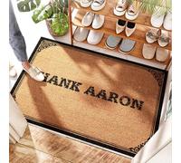 FZFN Hank Aaron Tapis de cuisine en forme de fraise - Inserts de porte en caoutchouc pour maison/porte d'entrée extérieure - Tapis de bienvenue pour porte d'entrée extérieure pour porte d'entrée