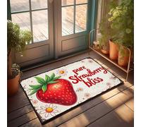 FZFN Home Sweet Home Tapis Pure Strawberry Bliss : A Sweet Celebration of Nature'S Delight Paillasson pour chambre à coucher esthétique (40 x 60 cm)