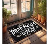 FZFN HommeCave Decor Brad Paisley's Country Time : A Celebration Of Wasted Moments Paillasson Printemps Bienvenue Tapis d'extérieur Décoration de grotte Homme (65 x 90 cm)