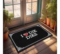 FZFN I Love Dik Diks Tapis de douche antidérapant tissé à la main lavable en machine 50 x 80 cm