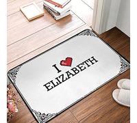 FZFN I Love Elizabeth Tapis de salle de bain en mousse à mémoire de forme durable 65 x 90 cm