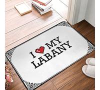 FZFN I Love My Labany Door Hello Funny Bathroom - Chemin de table imperméable pour la maison (65 x 90 cm)