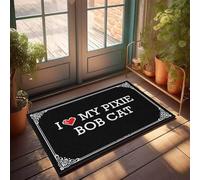 FZFN I Love My Pixie Bob Cat Tapis de bain mignon pour chambre à coucher | Accessoires de garage pour homme durable, lavable, antidérapant (65 x 90 cm)